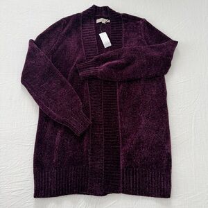 LOFT Chenille Open-Front Cardigan New with Tags